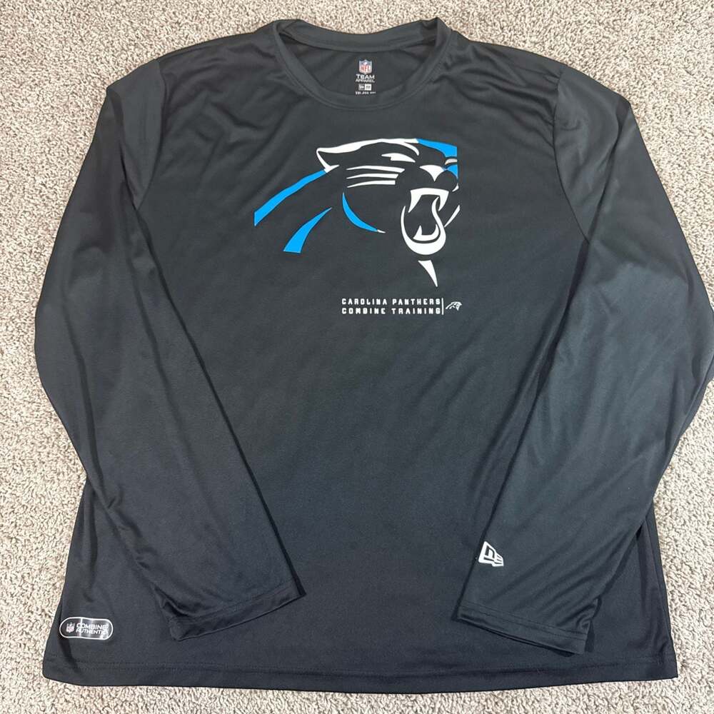 Carolina Panthers Combine Training Long Sleeve Shirt XXL NFL New Era EUC